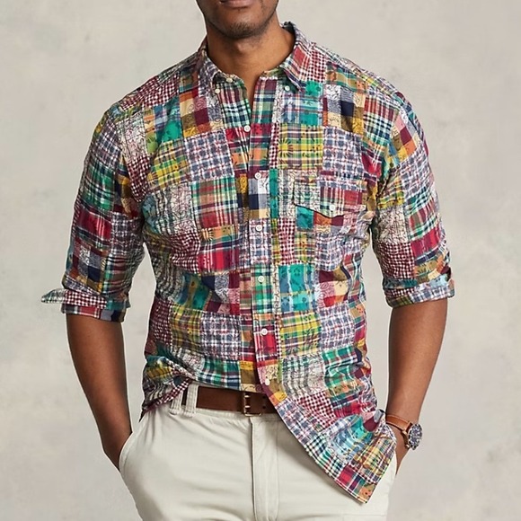 Ralph Lauren Other - RALPH LAUREN Patchwork Madras Multicolor‎ Button Down Shirt